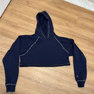 Something Navy x Bandier Cropped Hoodie